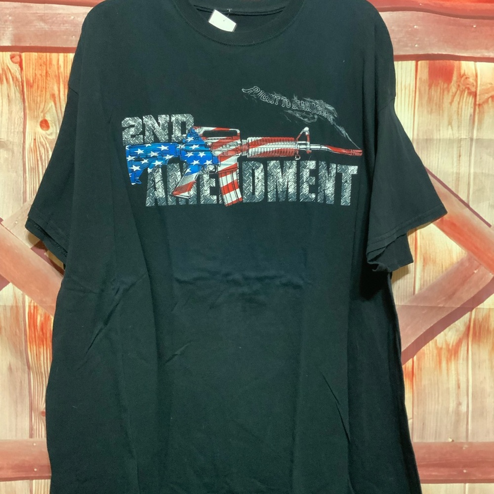 Second Amendment Flag Patriotic, Double-Sided T-S… - image 1